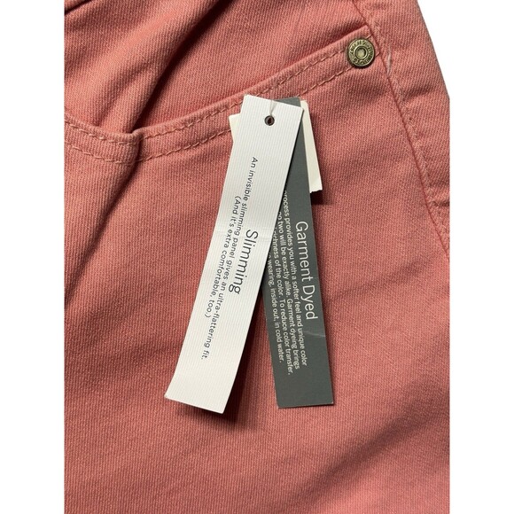 Talbots Flawless Slim Ankle Jeans Women’s 6 Pink Stretch Back Elastic Waist NWT - Picture 4 of 12